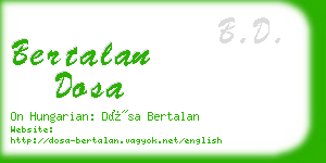 bertalan dosa business card